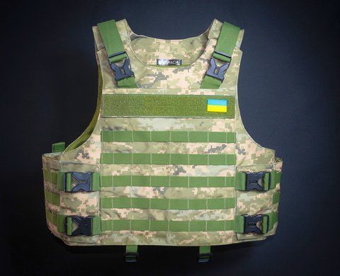 Плитоноска з можливістю встановлення додаткового захисту (М-1), кордура піксель ММ14 1022 фото