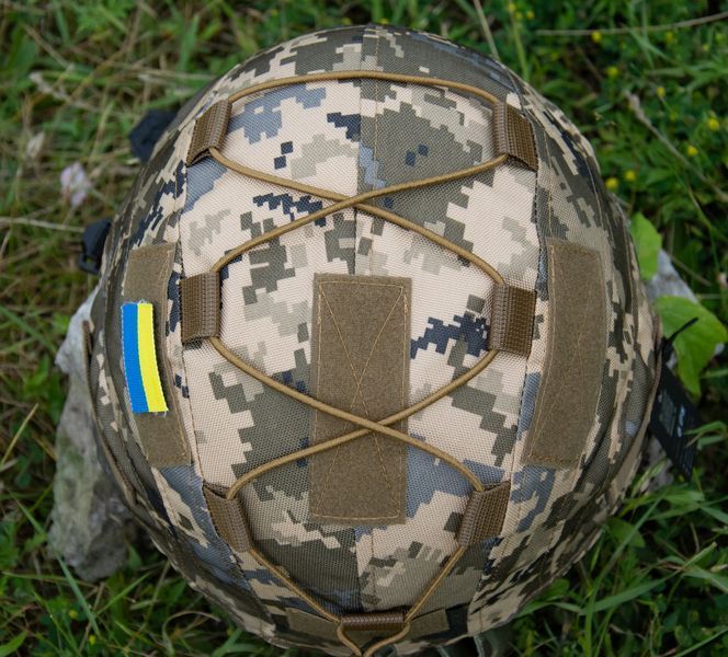 Кавер на загальновійскову каску з кордури піксель розмір L-XL 612 фото