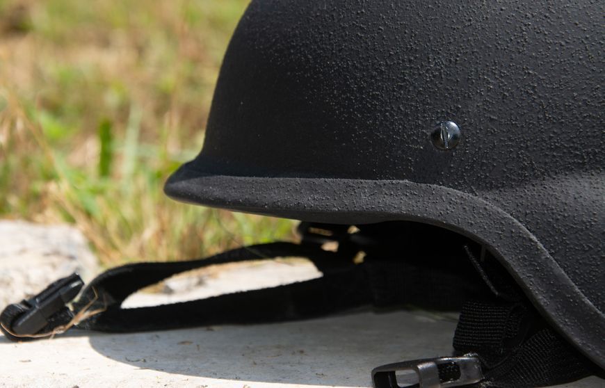 Кавер на каску з козирком (Ballistic Helmet KC-HM001, Темп 3000) чорний з кордури 6041 фото