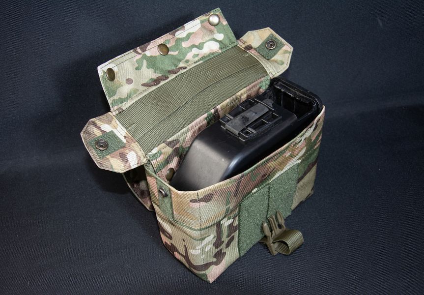 Підсумок КІРАСА під M60/Minimi/M249, сумка-нерозсипайка на 200 патронів, кордура мультикам 2000 фото