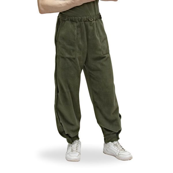 Адаптивні флісові штани на липучках хакі One Size 422 фото