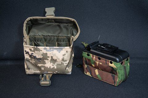 Підсумок під M60/Minimi/M249, сумка-нерозсипайка на 100 патронів, піксель 2101 фото