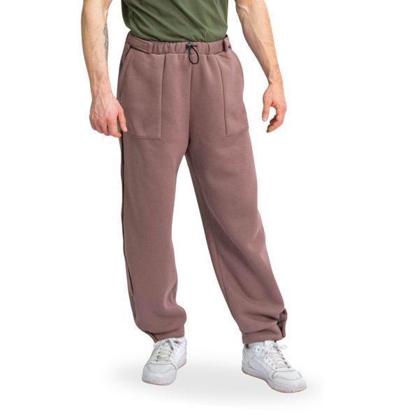 Адаптивные брюки из трёхнитки с начёсом мокко One Size 4221 фото